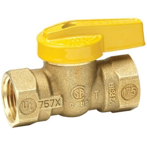 Homewerks VGV1LHB3BB 0.50 in. Forged Brass Gas Ball Valve 567915 - main